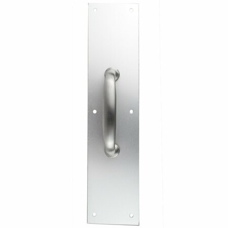 TRANS ATLANTIC CO. 4 in. x 16 in. Aluminum Pull Plate with Round Pulls GH-PP5425-AL